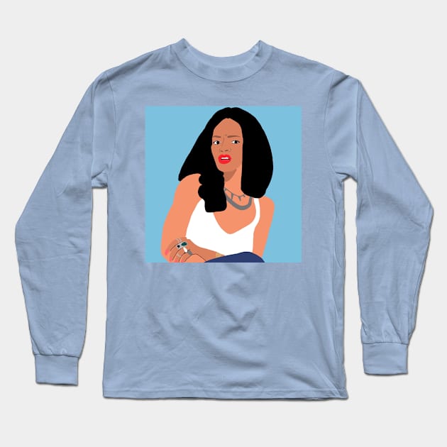 Rihanna Sideeye Long Sleeve T-Shirt by SomethingArtsyFartsy